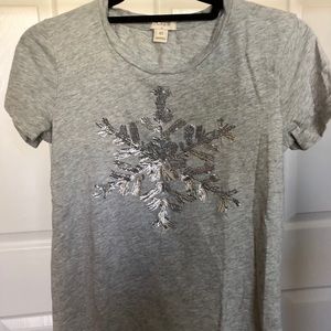 JCrew Factory Snowflake Tee